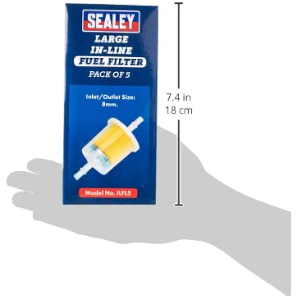 SEALEY ILFL5 Large inline fuel filter 5 packs