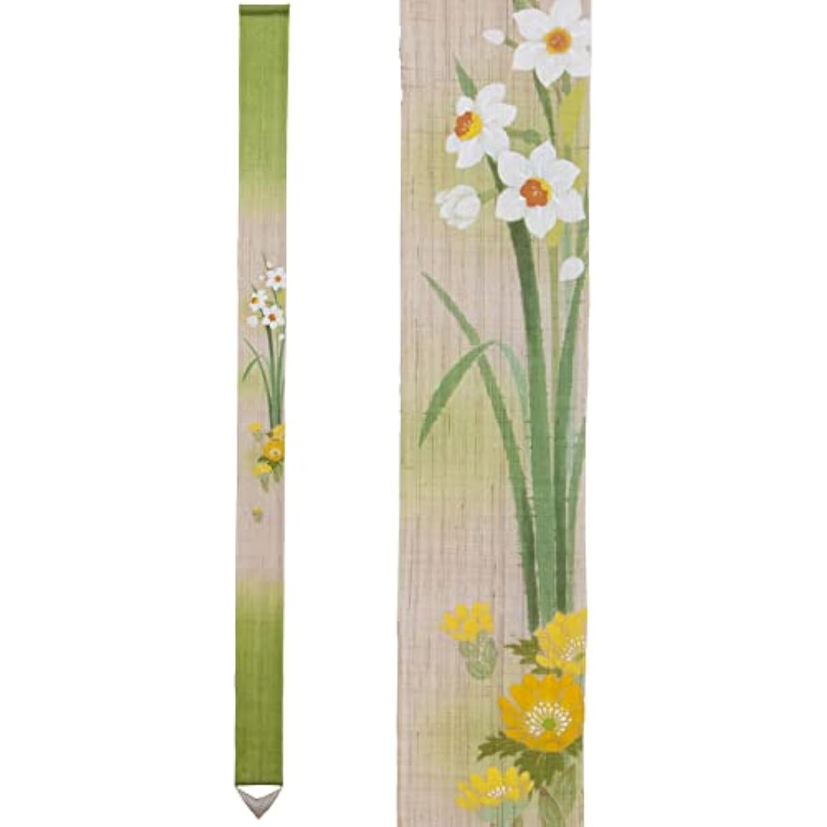 Tapestry "Narcissus Fukuju" Japanese Style Modern Linen Fabric Thin Tapestry Wall Hanging