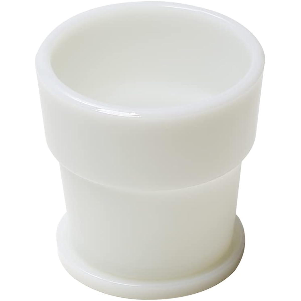 ideaco Glass Flower Pot No. 4 Diameter 14cm White Milk Glass Planter Pot 4