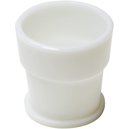 ideaco Glass Flower Pot No. 4 Diameter 14cm White Milk Glass Planter Pot 4