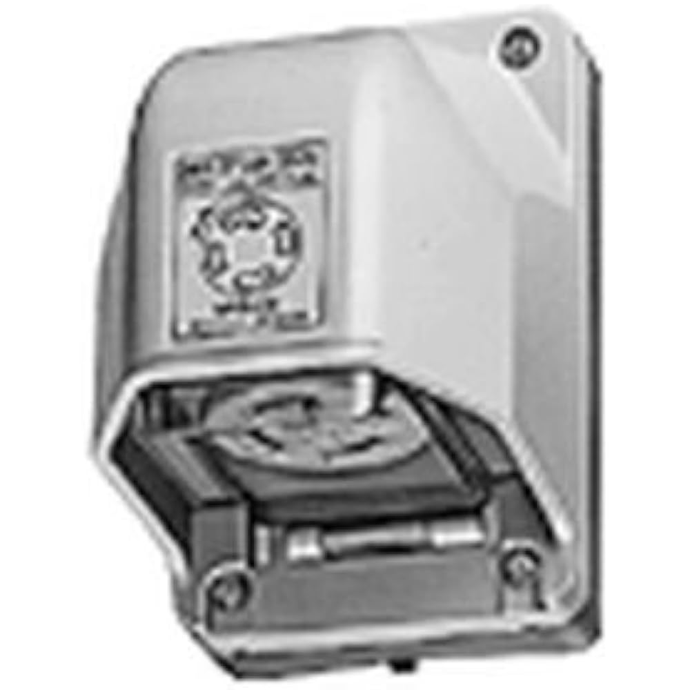 Panasonic WK6430 Grounded 3P30A Hook Rainproof Outlet for Exposed and Recessed Use