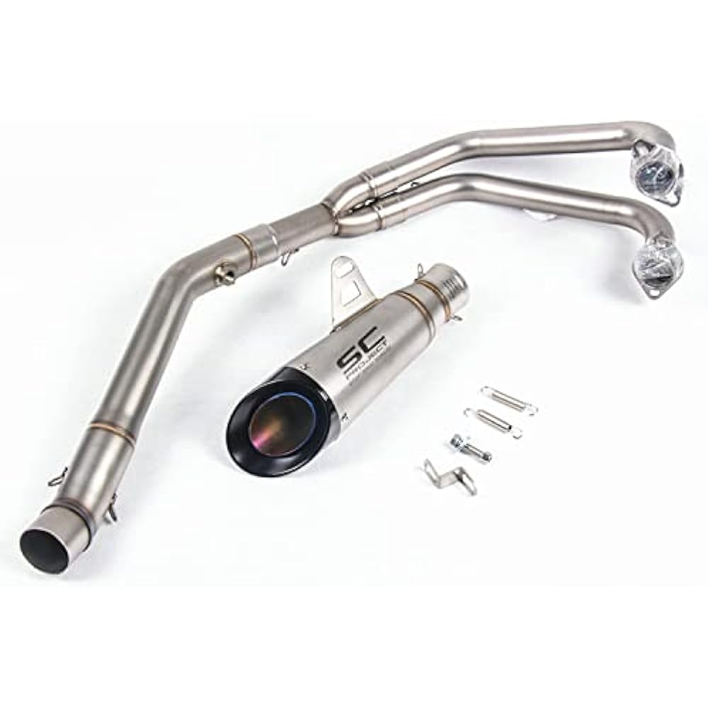 Motorcycle Exhaust Port Exhaust Pipe Intermediate Pipe Motorcycle Silencer Slip-on Muffler Motorcycle Muffler Full Exhaust YZF R25/R3 MT25/MT03 Applicable