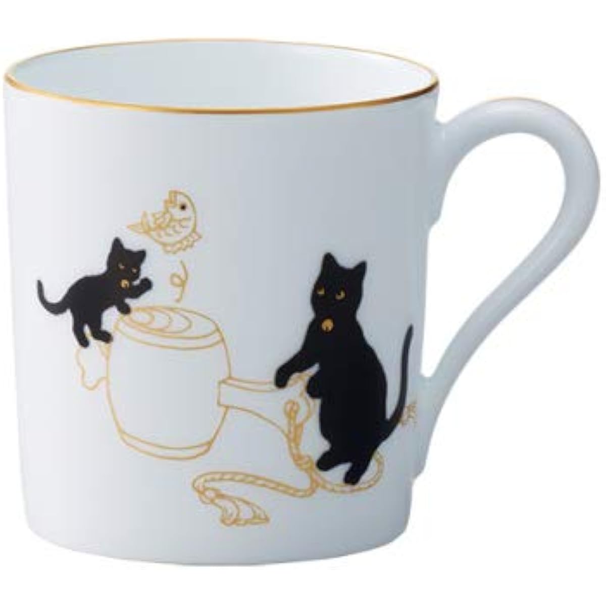 [Wrapping with Okura Touen Japanese paper] "Black cat parent and child" - Auspicious story - "Uchide no Gazuchi" 320CC