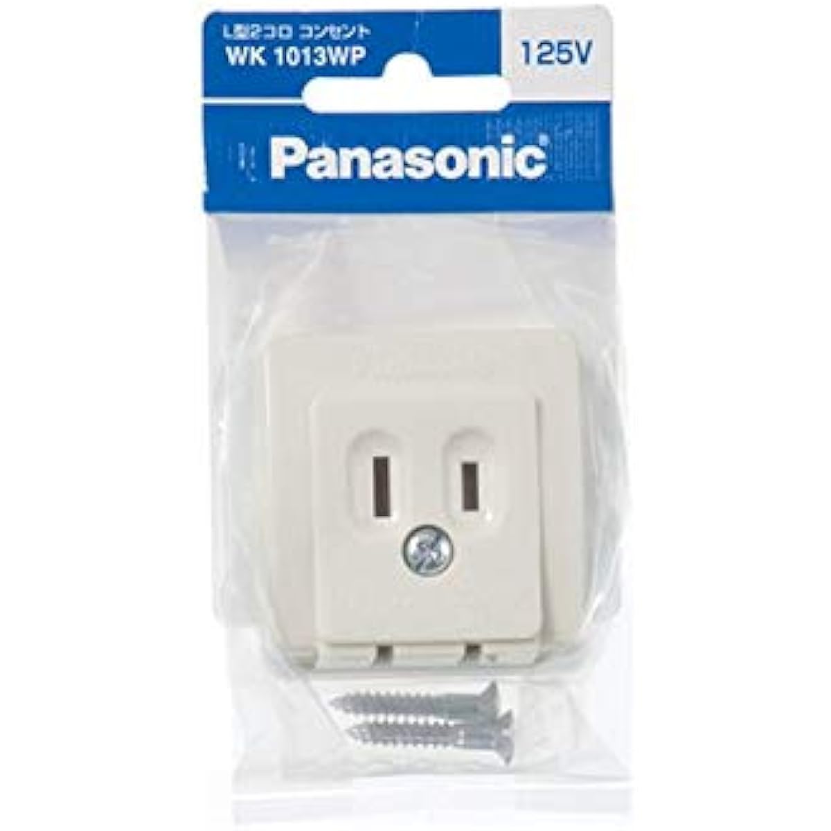 Panasonic Exposed Outlet L Type 2 Outlet Milky White [Genuine Package Product] Set of 50 WK1013WP50P