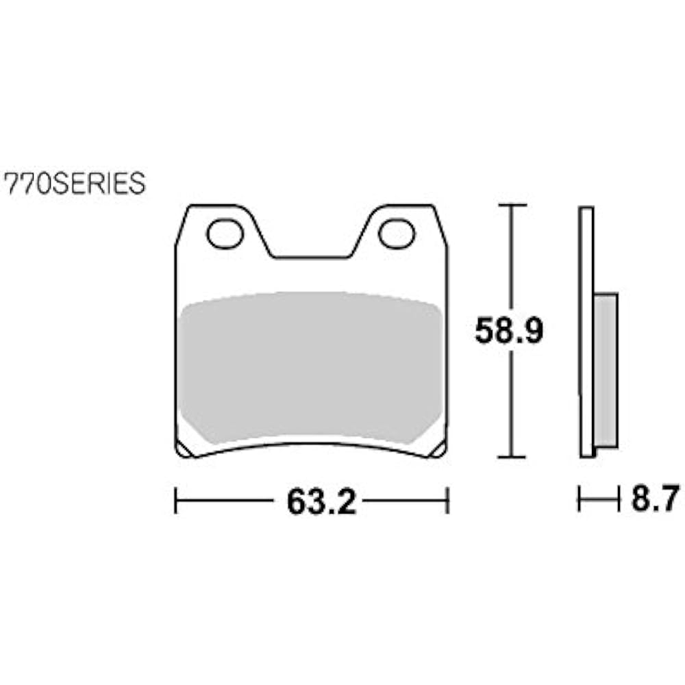KITACO SBS Brake Pad 770LS Sinter Metal FZS1000 Feather XJR1300 777-0770030