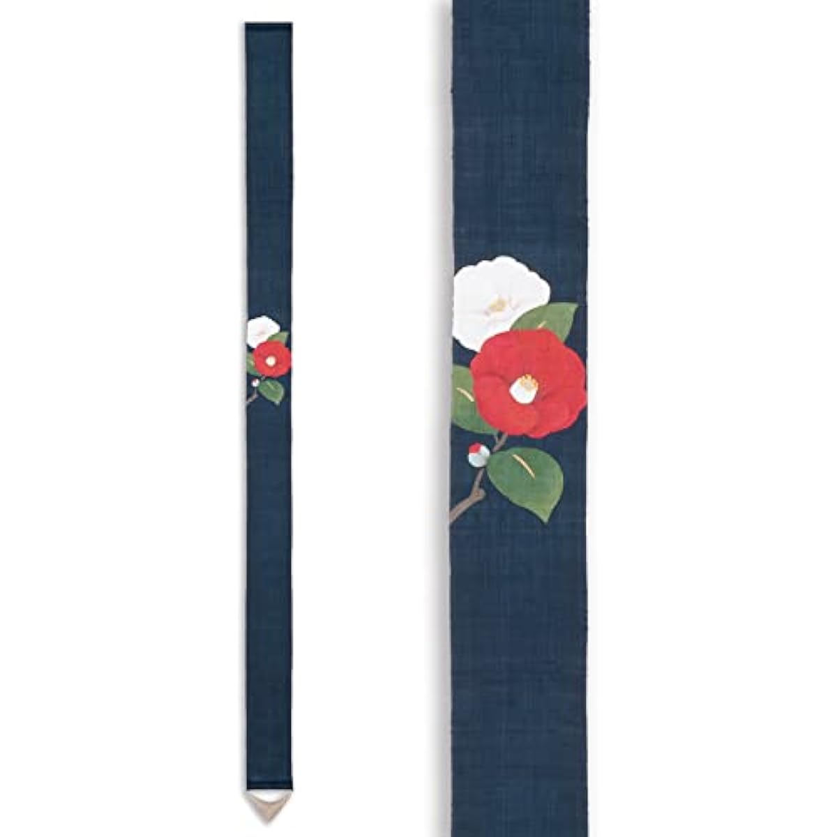 Tapestry "Red Camellia White Camellia" Japanese Style Modern Linen Fabric Thin Tapestry Wall Hanging