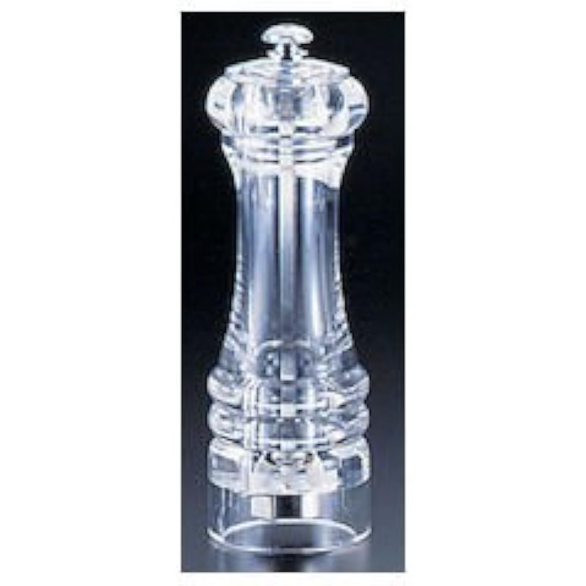 IKEDA Salt Mill SMA-150 Body Acrylic/Metal Fittings 18-12 Stainless Steel/Knob Brass Japan PSL99