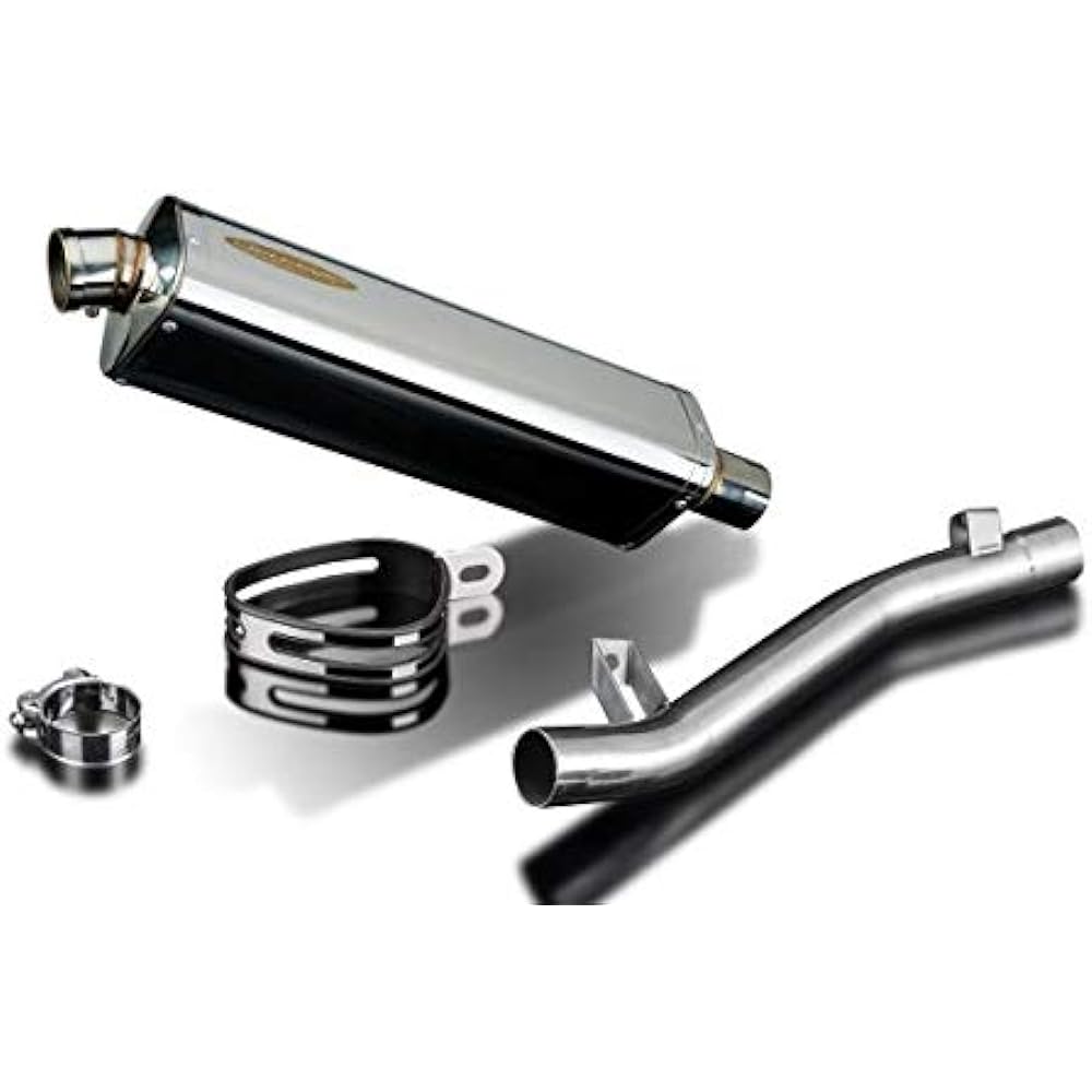DELKEVIC Slip-on Exhaust Muffler/Tri-Oval Silencer: 304 Stainless Steel / Pipe: 304 Stainless Steel GSF1200 BANDIT 1995-2005 KIT1438