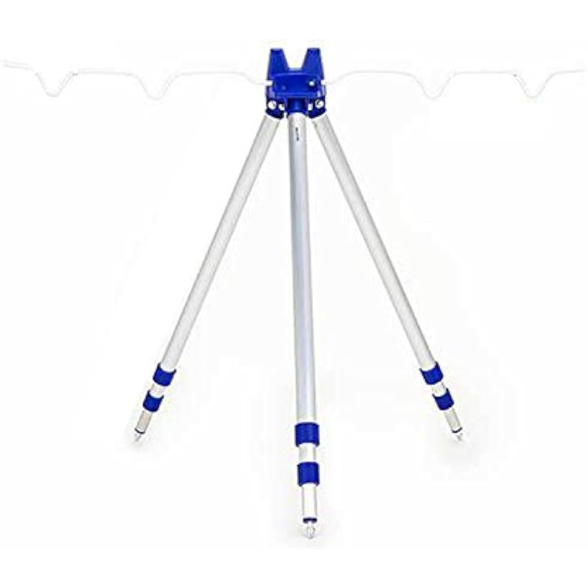 [Orld Fishing Gear] Throwing Fishing Aluminum Mini Tripod 3 Tiers Lightweight & Foldable Compact Function Silver Round Legs qb500029a03n0