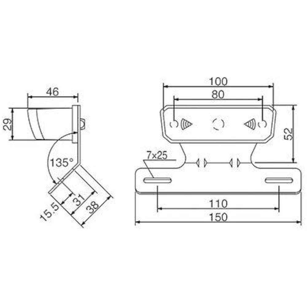HURRICANE Rear fender removal kit (red lens) TW225E HA5817R