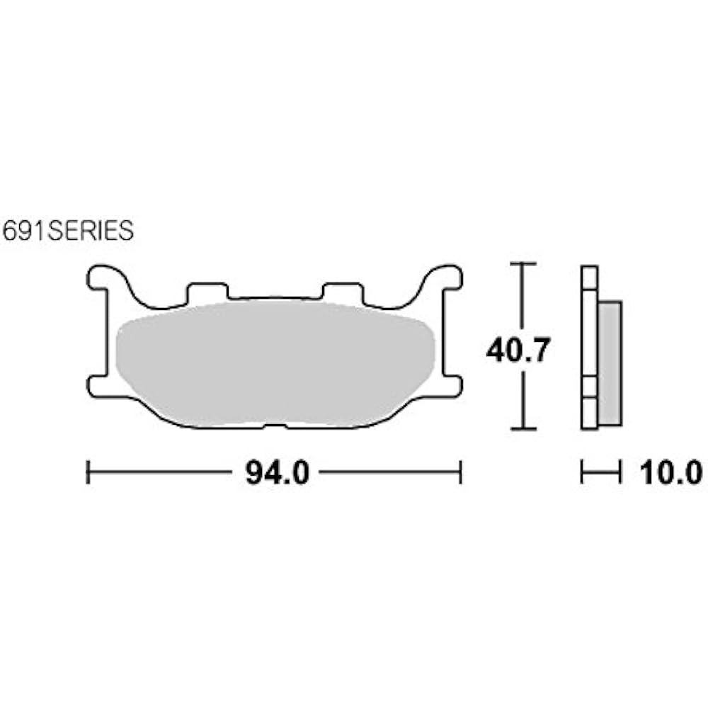 KITACO SBS Brake Pad 691HF Ceramic Majesty 250 Drag Star 250 T-MAX XVS1100 Italjet etc. 777-0691000