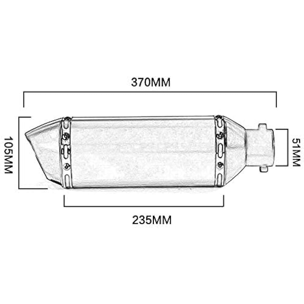 Jennifer Slip-on Muffler Bike Silencer 38mm Torol 50.8mm Universal 3