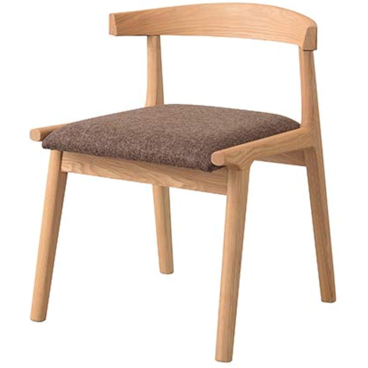 Palette Life Dining Chair Chair Stylish Scandinavian Wooden Wooden Legs Natural Legs Finished Product Cloth Fabric Armless Hook Lumbable Brown Brown