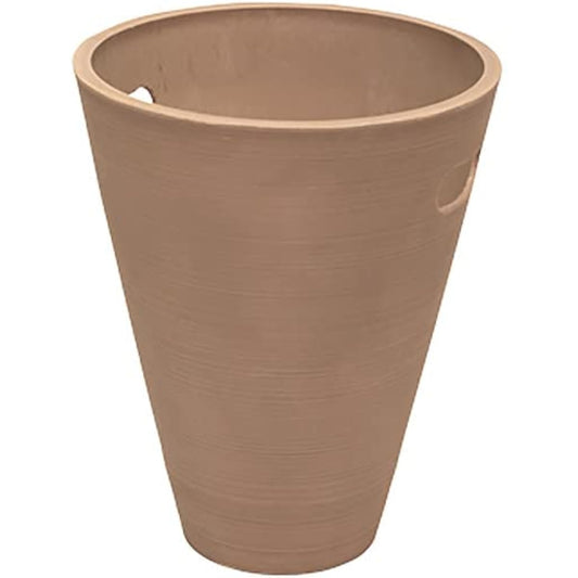 Lead Style Handle Pot 29 Pot with Hole Resin Taupe φ29×H36cm T-YX29TP