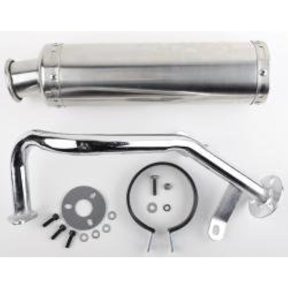 Scooter performance exhaust, stainless steel muffler 50cc.