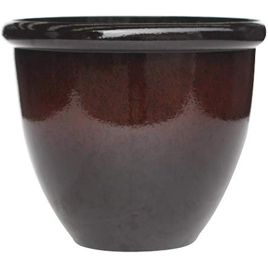 Foyer Pot Flowerpot φ36xH30 FRP Lightweight Professional Size 8 Shaft Ornamental Plant WN Wine