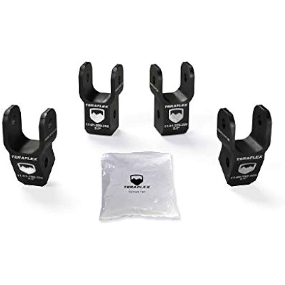 Teraflex JL: 2" Shock Extension Bracket Kit - Front & Rear (2-2.5" Lift) (SKU1985200)