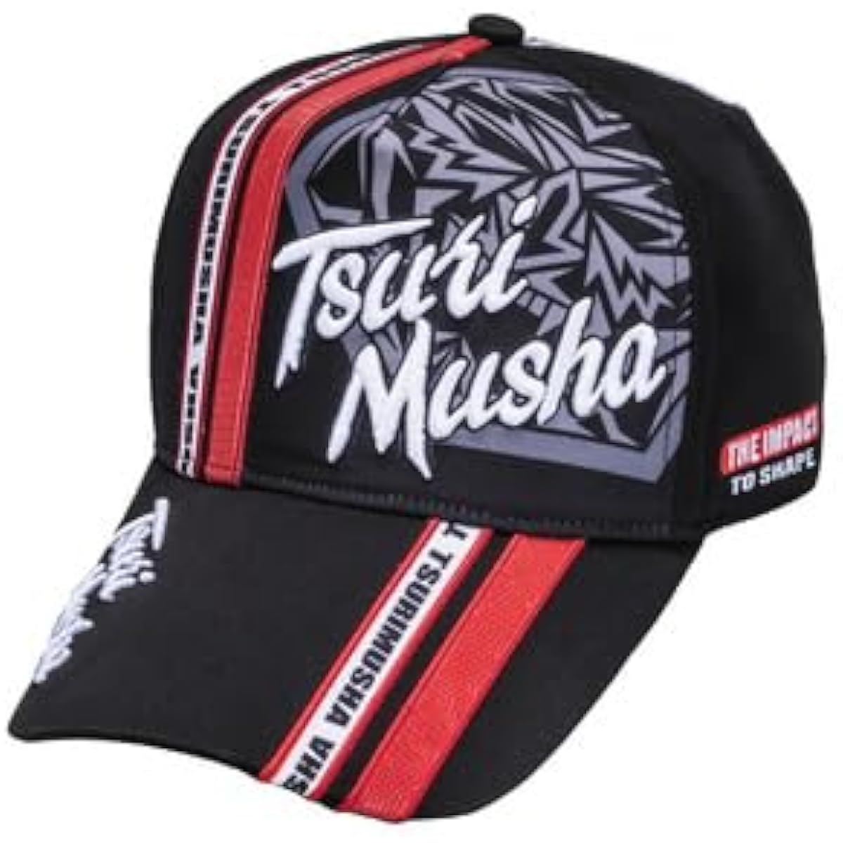 Tsurimusha TM Red Lizard Cap Black/Line Red C019
