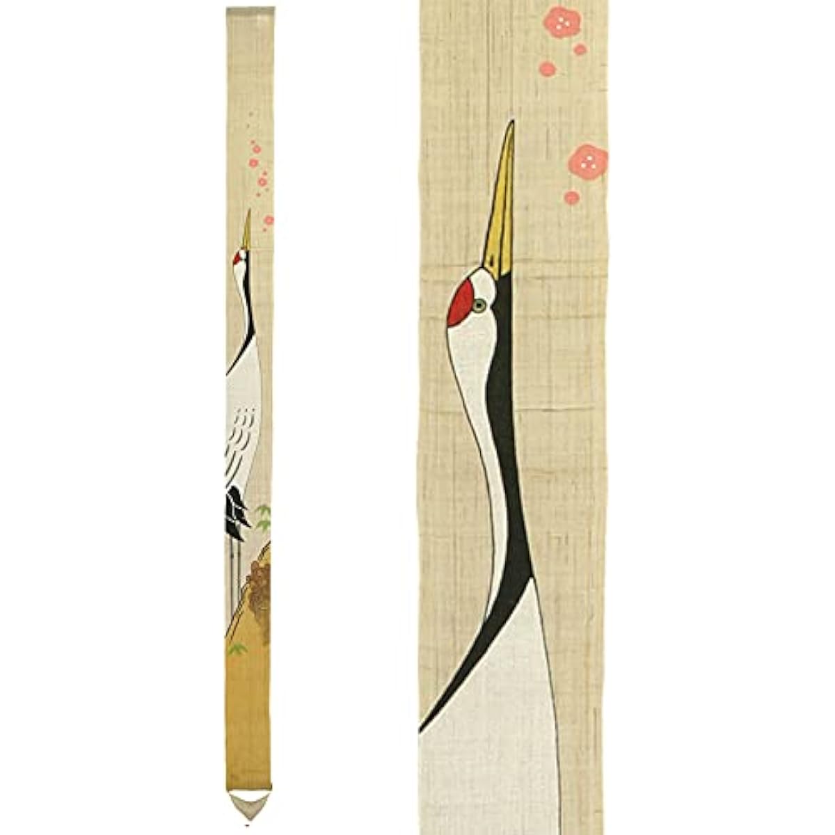 Tapestry "Tsurukame Tenman" Japanese Style Modern Linen Fabric Thin Tapestry Wall Hanging