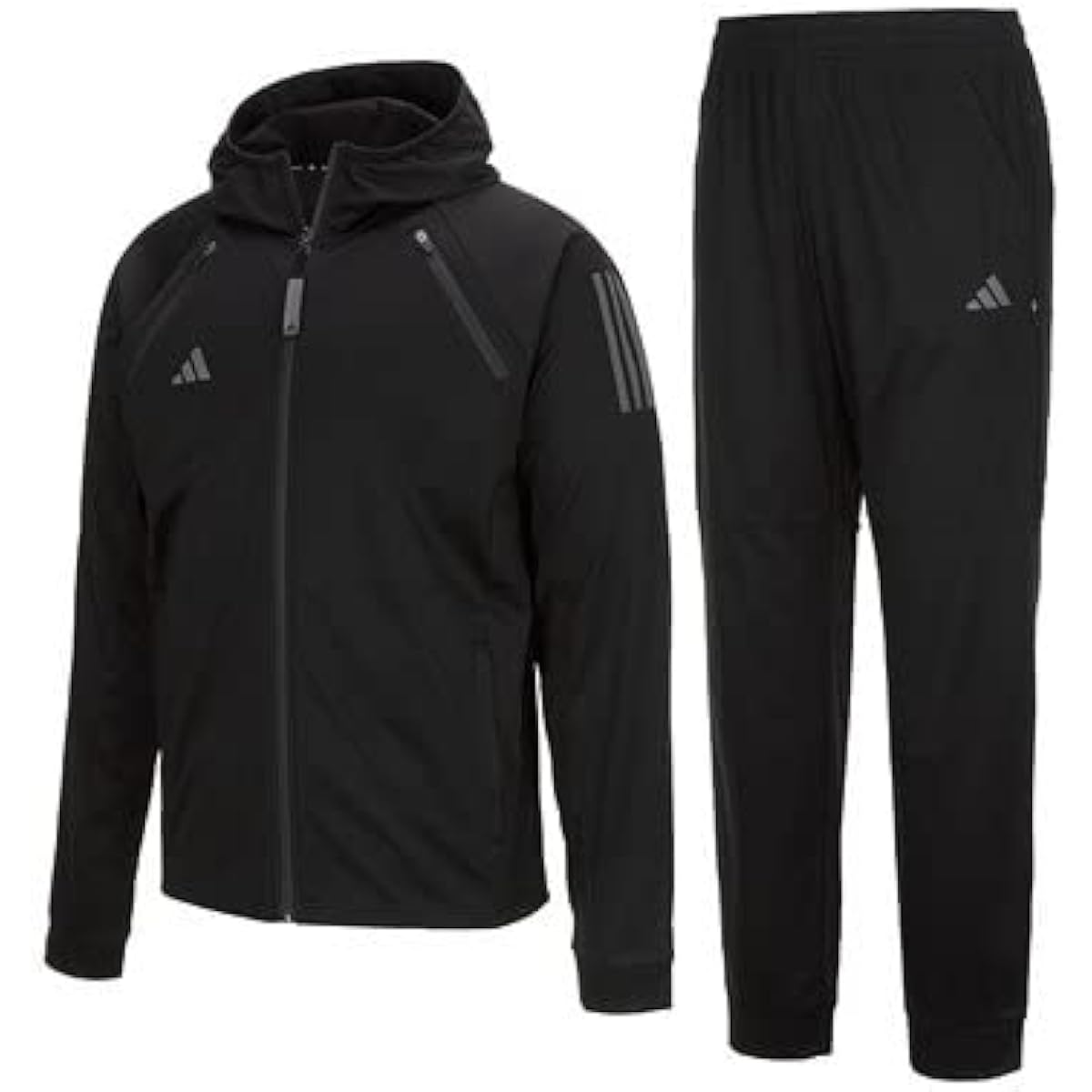 [Adidas] Sauna Suit HYDRO Sauna Suit 3.0 Top and Bottom Set Sauna Suit Jacket Pants Running Jogging Workout (X-Large, Black)