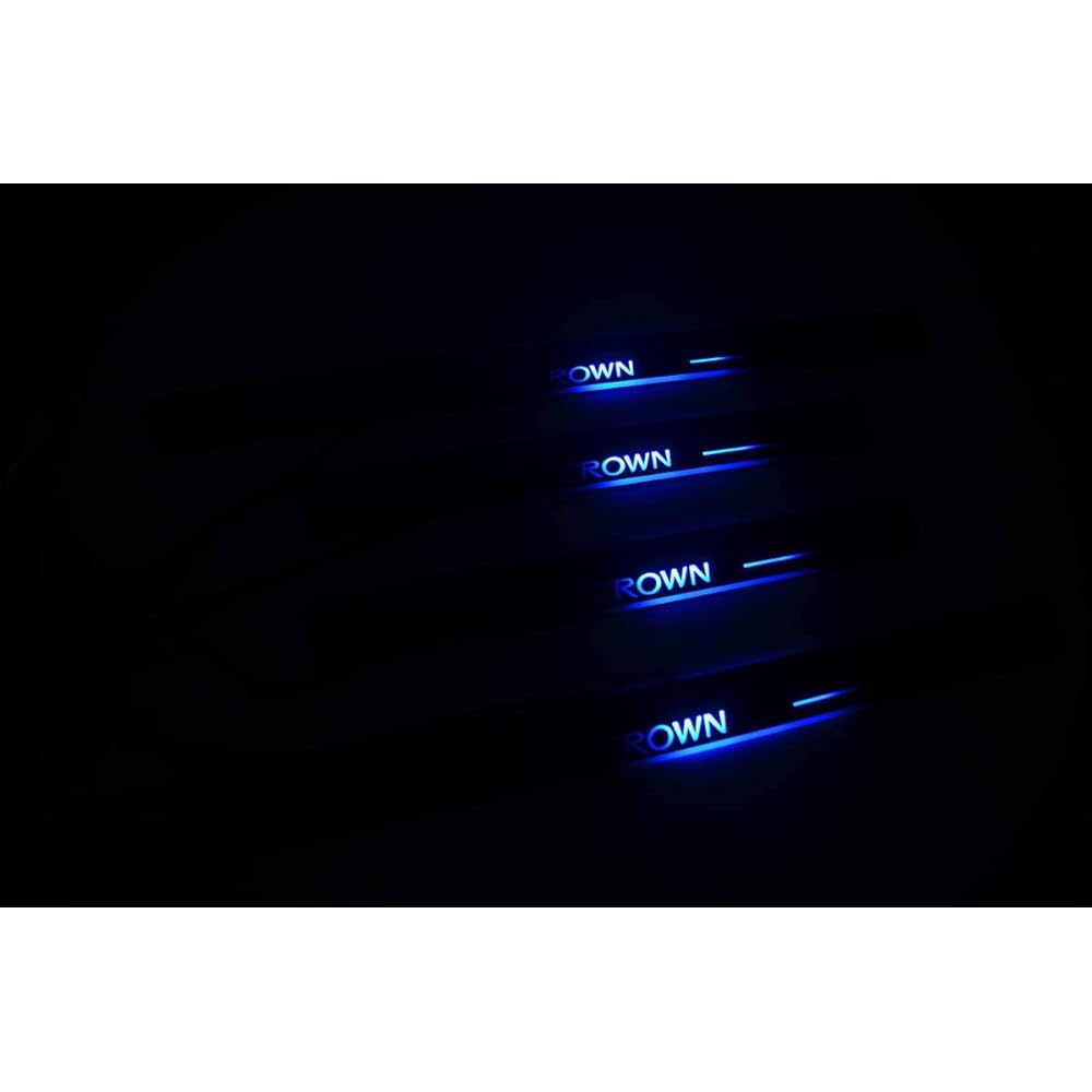 Crown 200 Series 180 Series Scuff Plate LED Flow blue emission front seat left and right set scuffer crown LED first term/second half [parallel imported]
