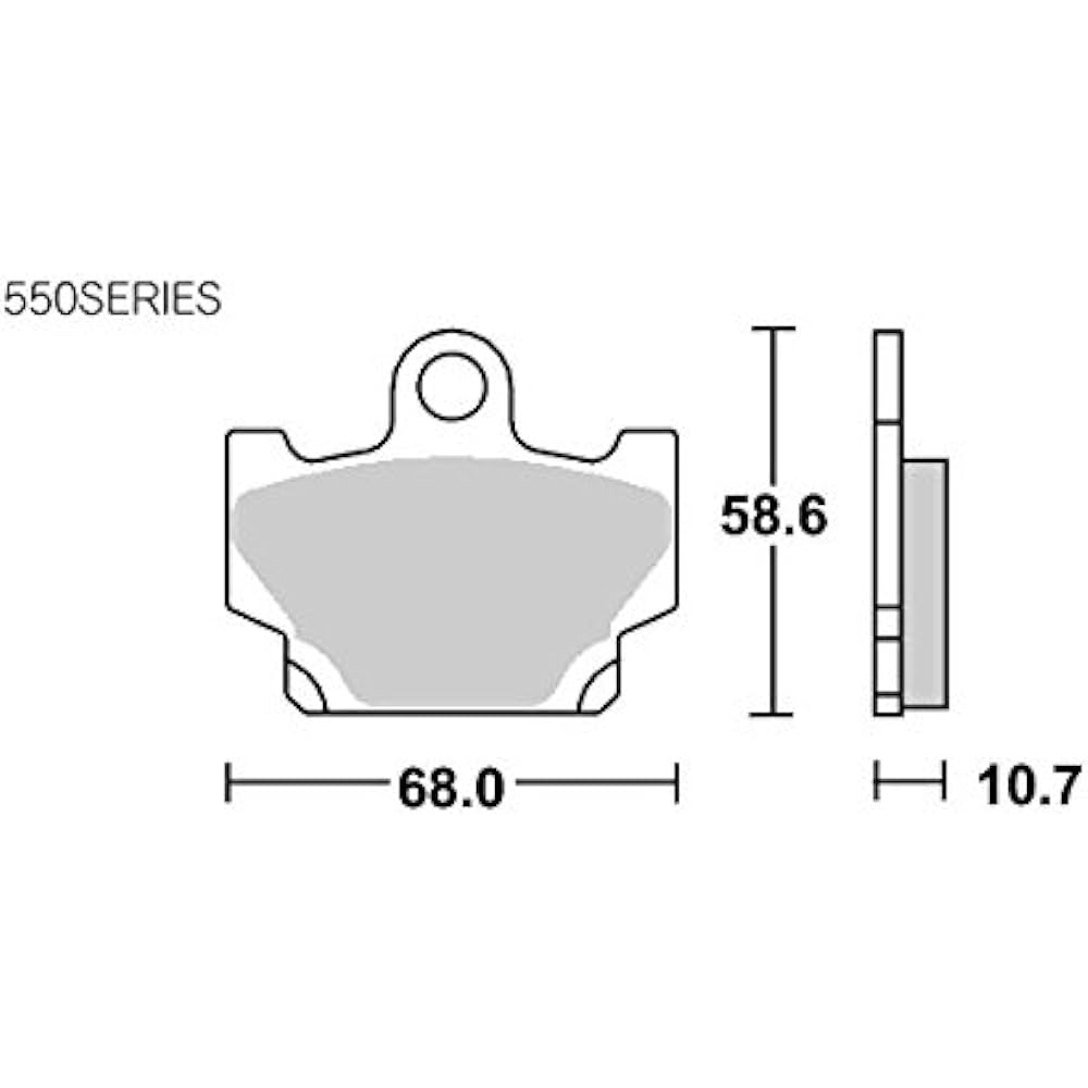 KITACO SBS Brake Pad 550LF Ceramic XV250 Virago XS250E RZ350R XS400/SP 777-0550010