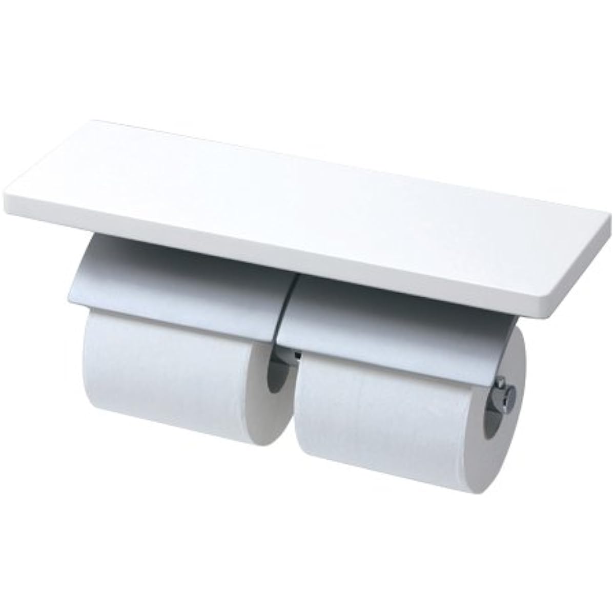 TOTO double paper roll with shelf (natural wood) metal (matte) white YH63KM#NW1 fixed core type