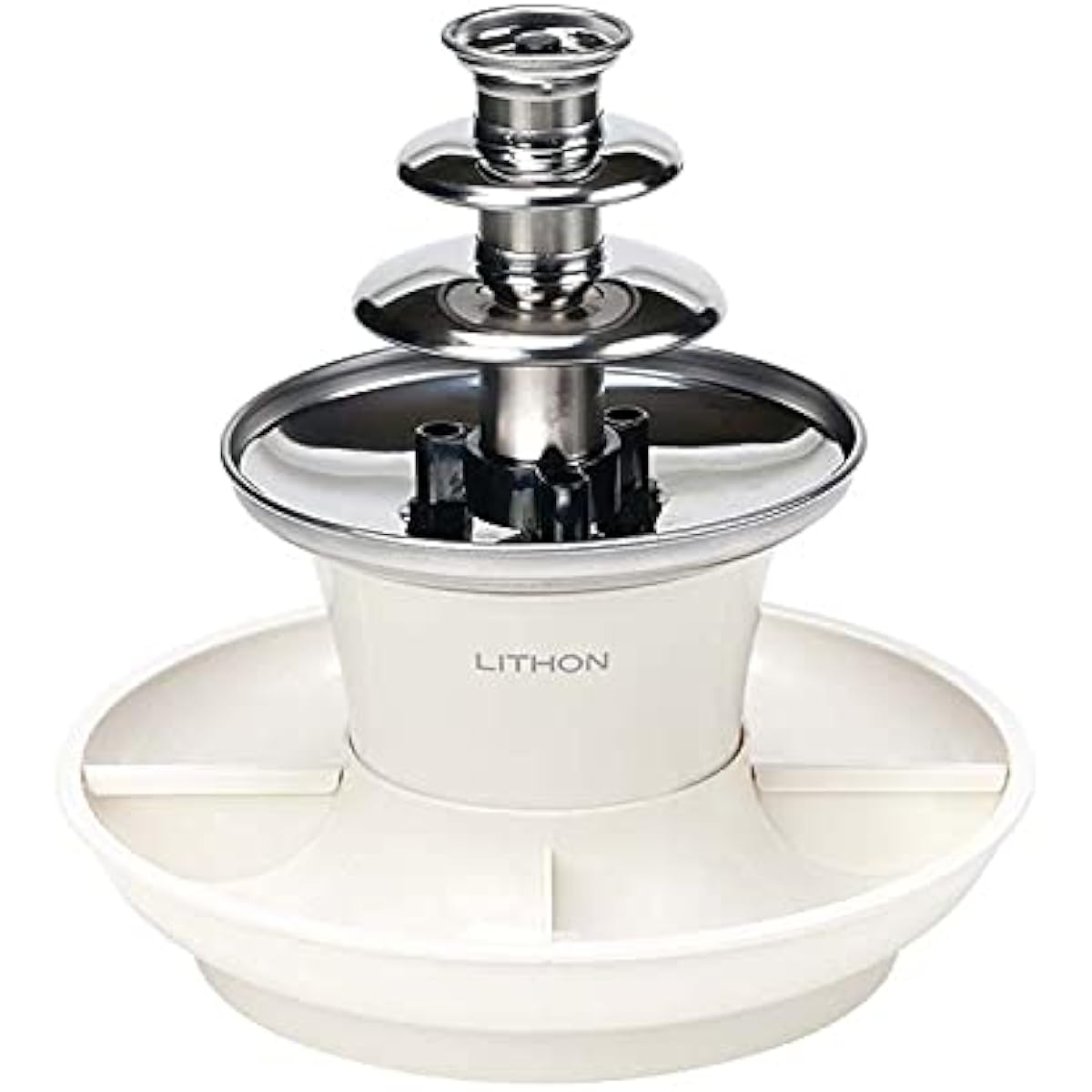 LITHON Multi-fountain KDFD-003W | Easy to use at home, buffet feel, washable parts, tray included, heat retention rotation, heat retention mode, girls' night out, home party, home time, buffet