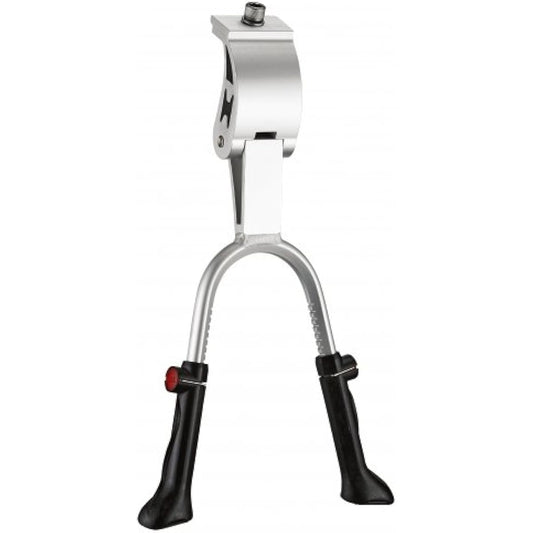 MASSLOAD CL-KA47 Bush Adjust Double Leg Center Stand 24~27 inches Silver Y-2735