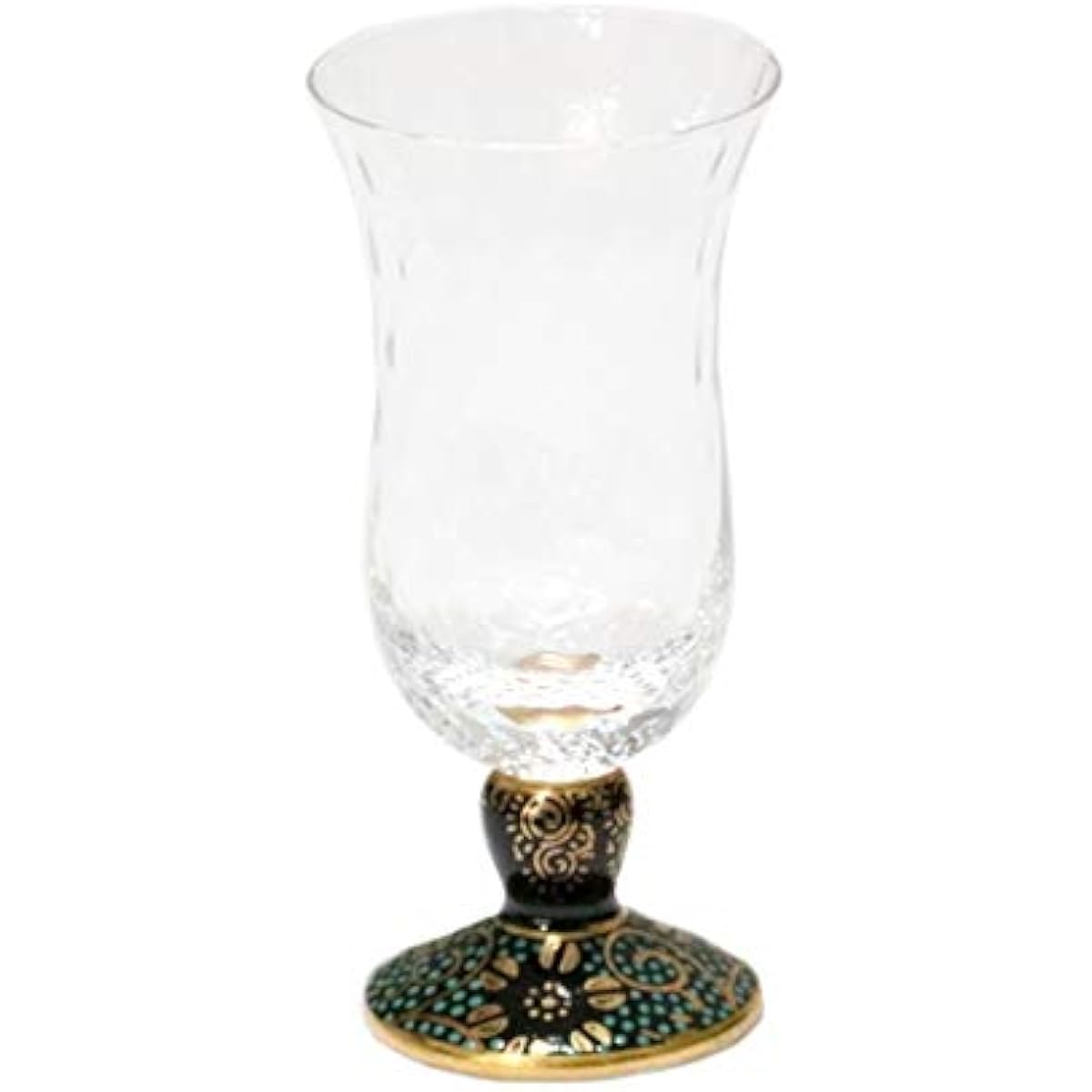 Kutani Ware Cold Sake Glass (Lattice) Blue Grain Tessen Made in Japan Capacity 70ml Kutani Japanese Glass Edo Glass