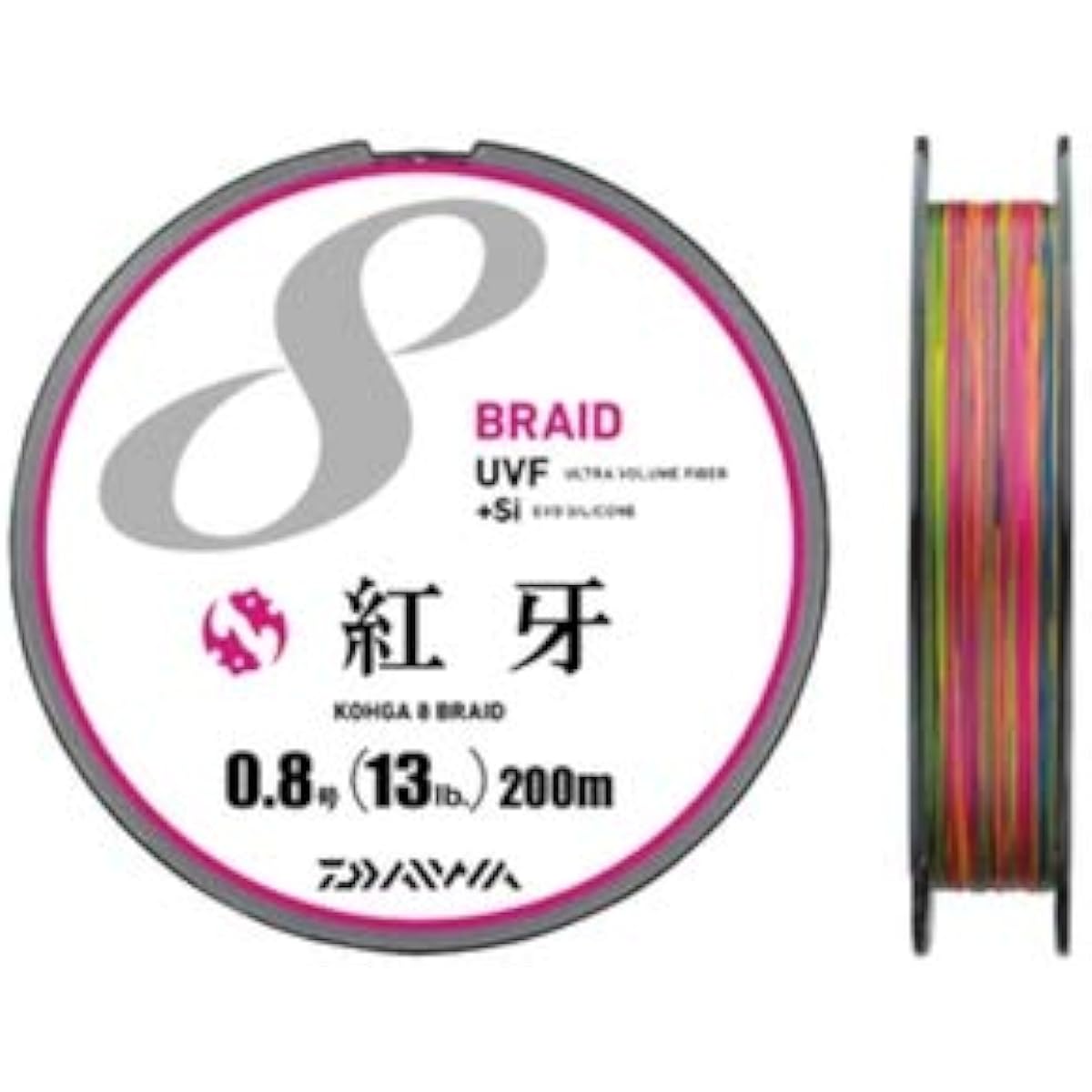 Daiwa PE Line UVF Benga Sensor 8 Blades + Si 200m No. 1.5 24lb Multi Color