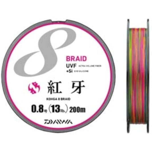 Daiwa PE line UVF Beniga sensor 8 blades + Si 200m 0.6 size 10lb multicolor