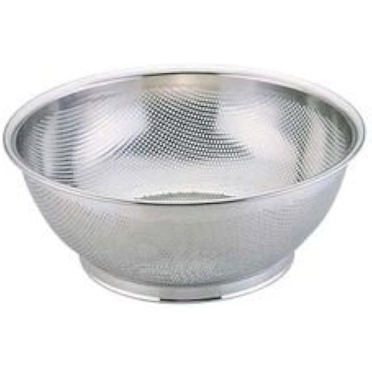 Sanpo Sangyo Eco Clean Punching Shallow Shape Colander 43cm 18-8 Stainless Steel Japan AEK1505