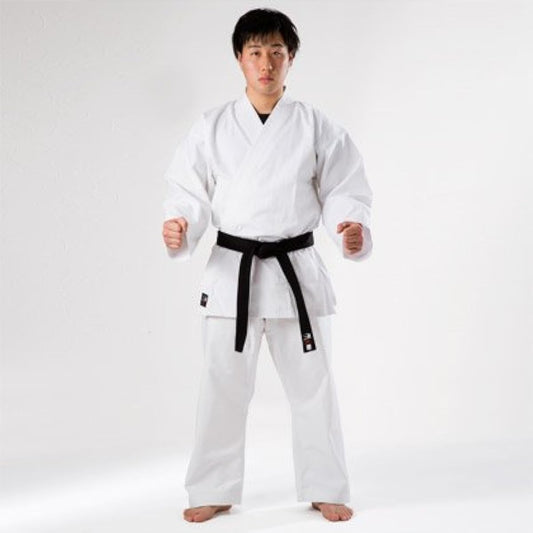 BODYMAKER BB-SPORTS BODYMAKER Traditional Karate Gi Pure White [Top and Bottom Set/White Belt Included]