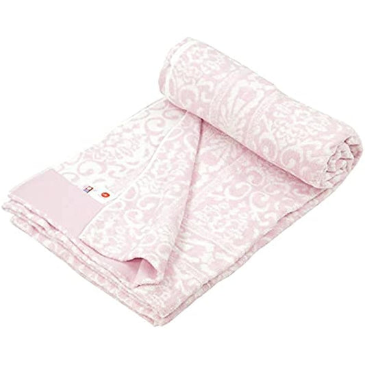 Imabari Towel Blanket, Single, Nishikawa, Made in Japan, 145 x 190cm, Pink, 950g, Moisture Wicking, For Sleeping, All Seasons, Washable, Includes Imabari Towel Brand Product Certification Mark, Showa Nishikawa (Cardle Pink)