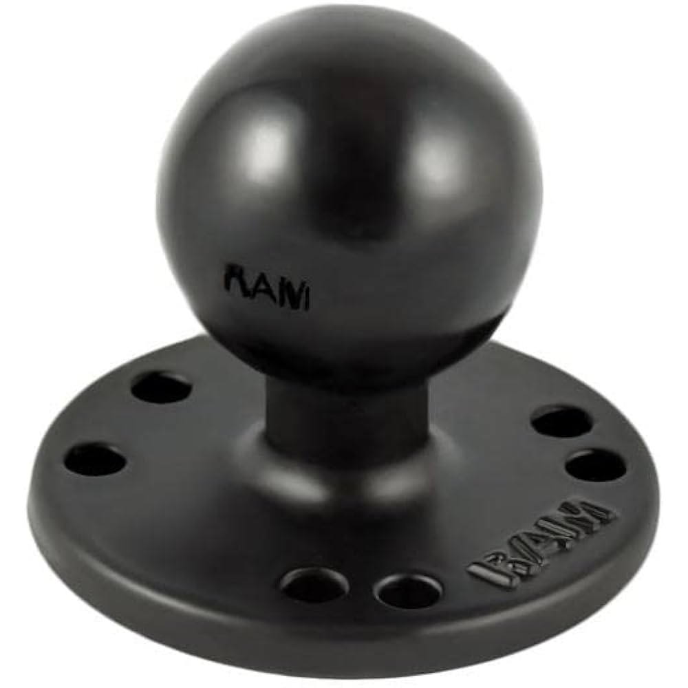 RAM MOUNTS AMPS hole round base 1.5 inch ball RAM-202U black