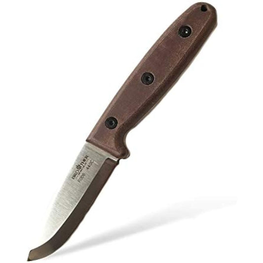 BROTHER -F006 Brown Sheath Knife Brother Knife Scandi Grind Micarta 440C 58-60 HRC