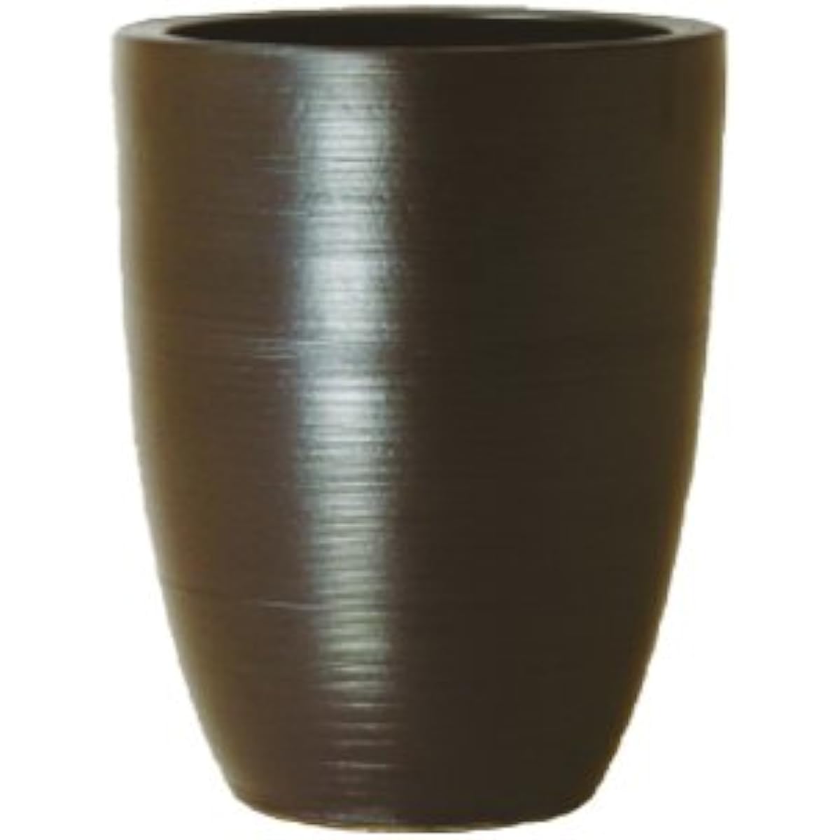 Plus Garden Flower Pot Cover for Nest Long No. 6 Φ250 x H290mm No Bottom Hole Black Shigaraki Ware 404-02