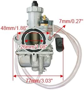 VM22 Carburetor Throttle Cable Jet Kit 212cc 196CC GX200 For GoCart Mini Bikes