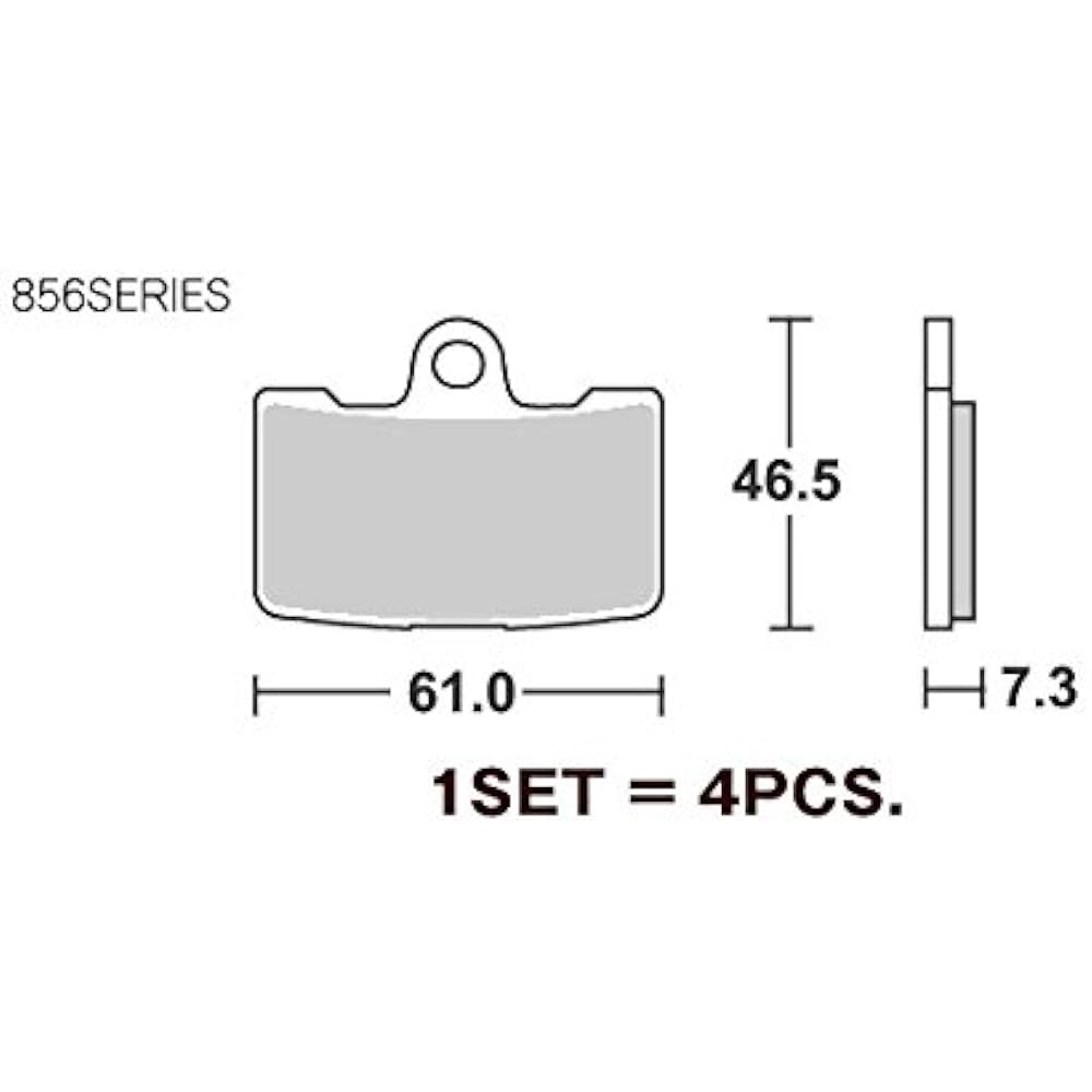 KITACO SBS Brake Pad 856HS Sinter Metal Buell 1125R 1125CR 777-0856020