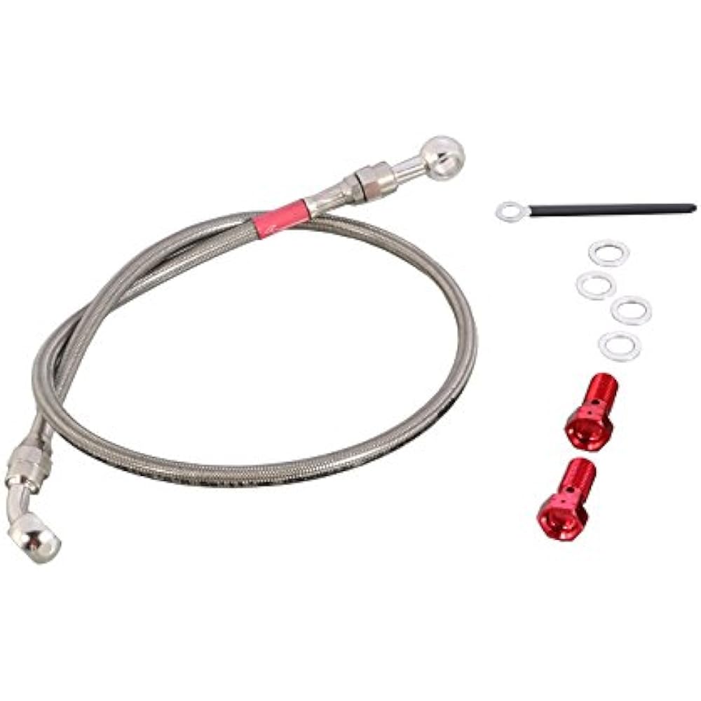 KITACO Brake Hose Super Teflon Stainless Steel Mesh Red Banjo Bolt YZF-R25 773-0770400