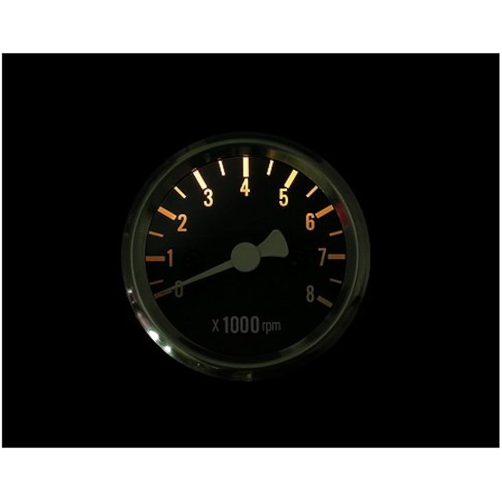 48mm tachometer black plate