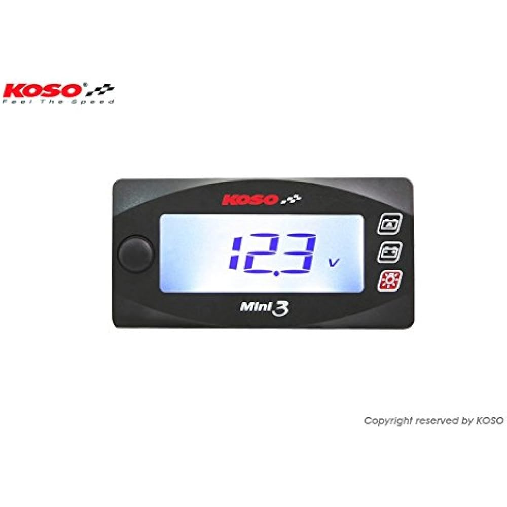 KN Planning KOSO Bike Motorcycle Scooter Car Mini3 Digital Ammeter Voltmeter Ampere Volt Voltmeter