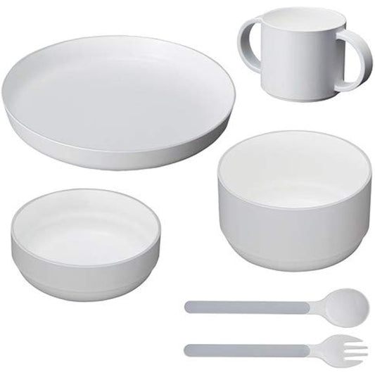 tak KIDS DISH Gift Box Cutlery Standard Gray/Tak Kids Dish Dishwasher Safe (Gray) Children's Tableware Set JTN-1001-GY