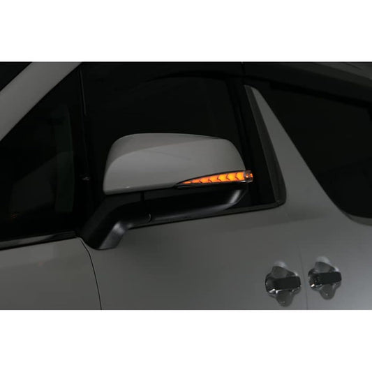 Alphard 30 Series Vellfire 30 LED Door Mirror turn signal Flowing turn signal option lamp blue AVEST VERTICALROW sequential side mirror Alphard 30 series