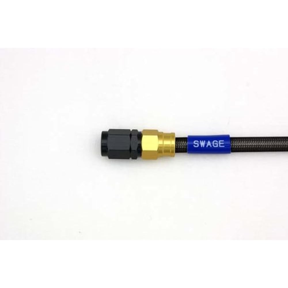 SWAGE LINE Front Brake Hose Kit Aluminum (Gold/Black) Black Smoke Hose XL1200X [Forty Eight] (11-13) GAFB822