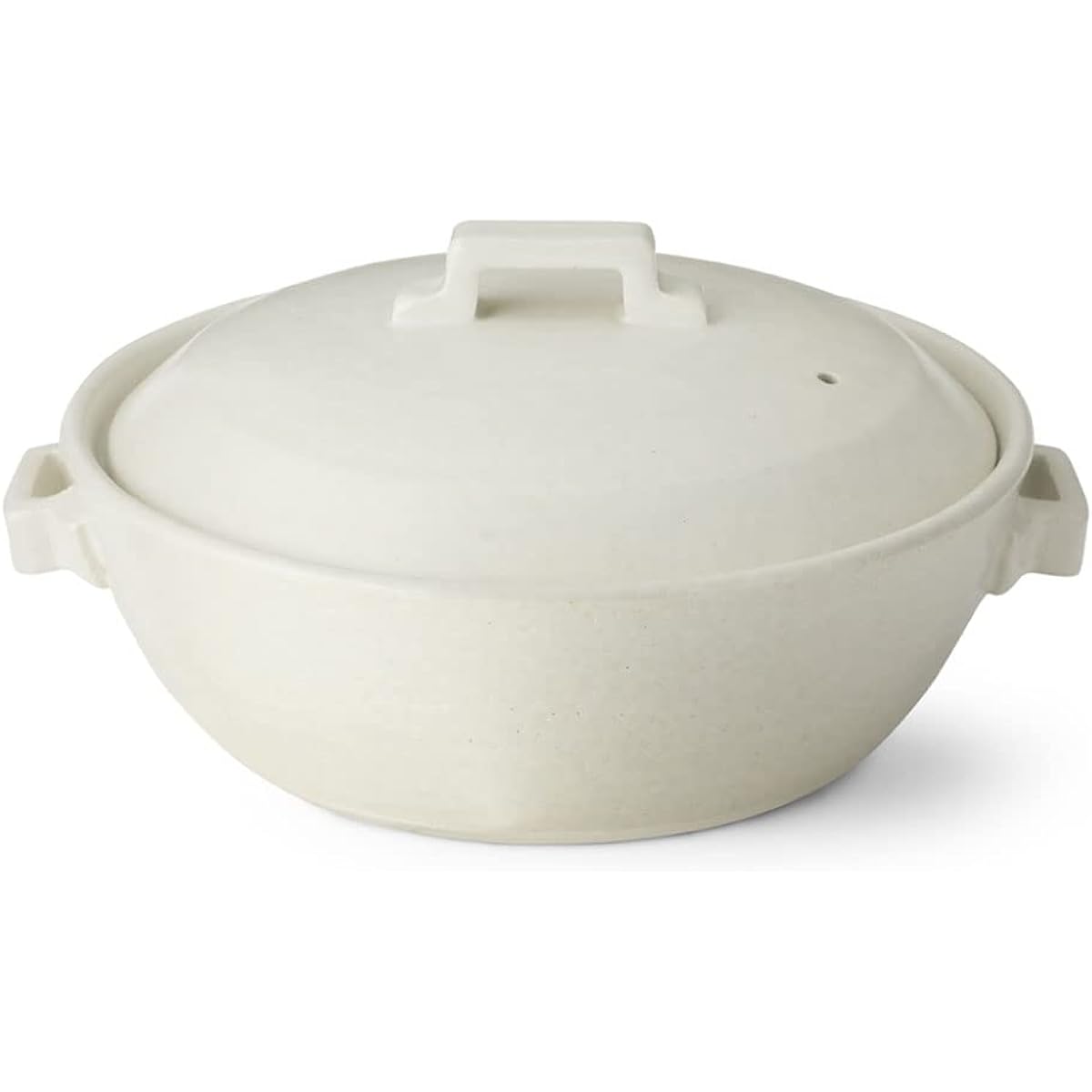 &NE Banko-yaki earthenware pot, made in Japan Haretoke Banko-yaki pottery, heat-resistant pottery, Japanese traditional, IH compatible, open fire, Japanese, Western, stylish, simple, modern, present, gift, stew, warm, winter, pot, white, black, white NMT
