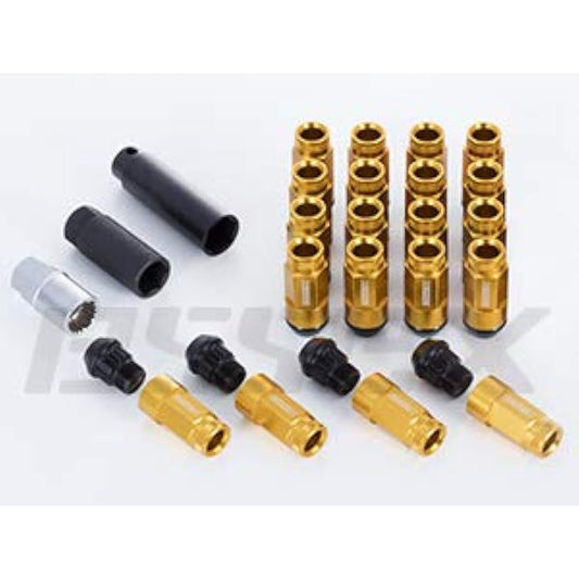 ESSEX M12×P1.25 2-piece shell nut (knurling) 4 holes, 5 holes, 6 holes [2-piece shell nut color] Gold [2-piece shell nut number] 6 holes 24 pieces ES-3028-1GL