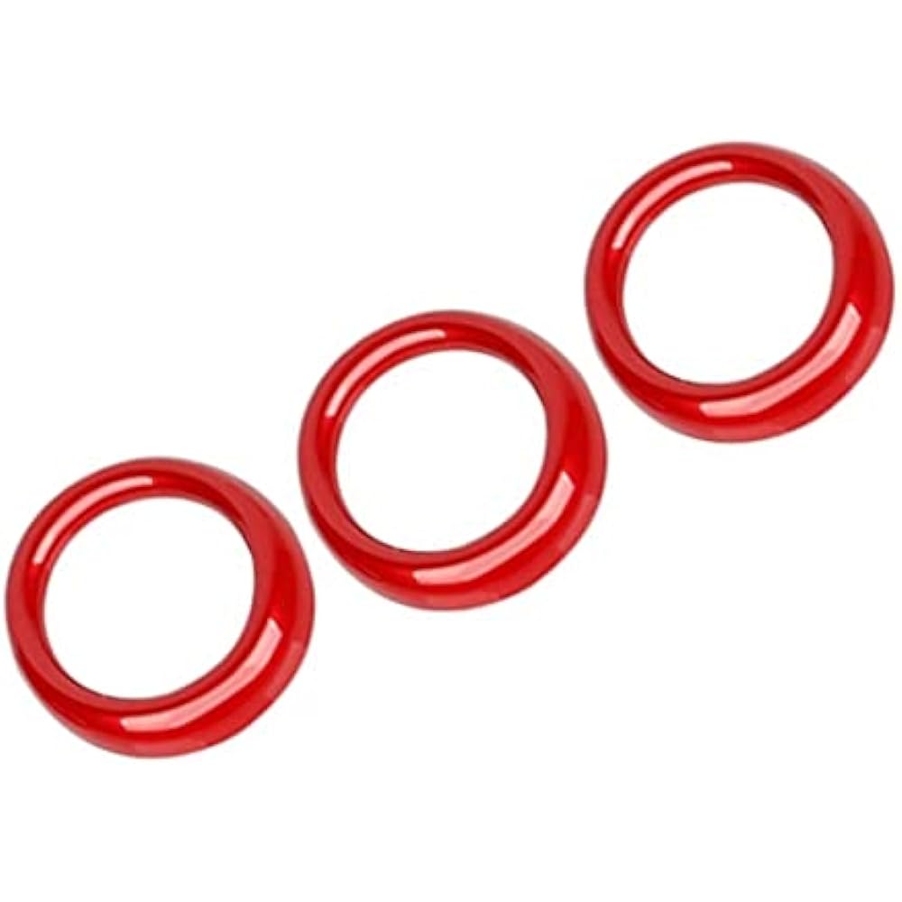 IDT Mini Waist Included Mazda ND Roadster Air Conditioner Ring Interior Panel Bezel Air Conditioner Cover Diffuser Ring Set of 3 MAZDA (Red)