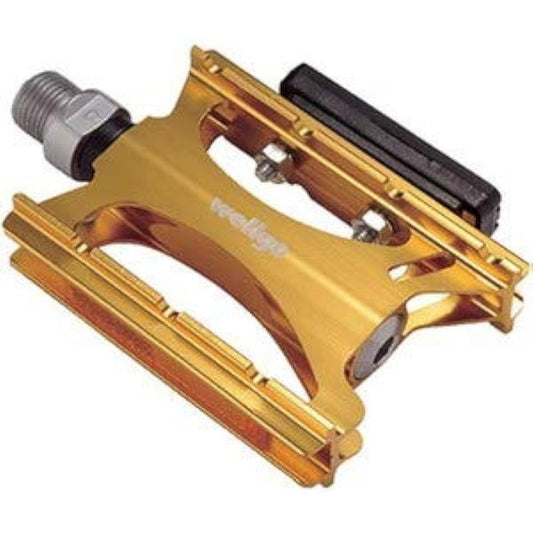 WELLGO Aluminum Pedal CNC Sealed Bearing Gold 280g Road/ATB/MTB LU-C16